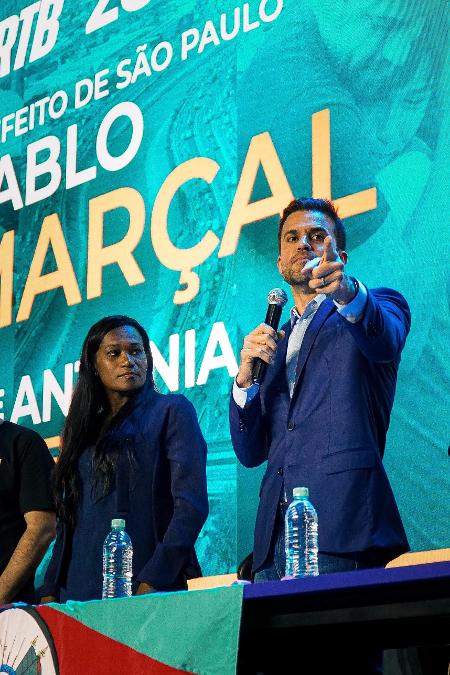 Convenção do PRTB em São Paulo oficializou candidatura de Pablo Marçal, com Antônia de Jesus como vice