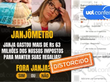 Site distorce dados para atribuir gastos à primeira-dama Janja