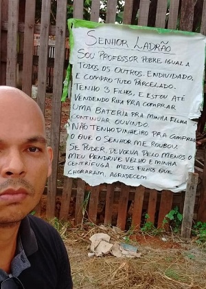 Professor decidiu fazer apelo depois de ter casa invadida em Rio Branco, no Acre - Reprodução/Facebook