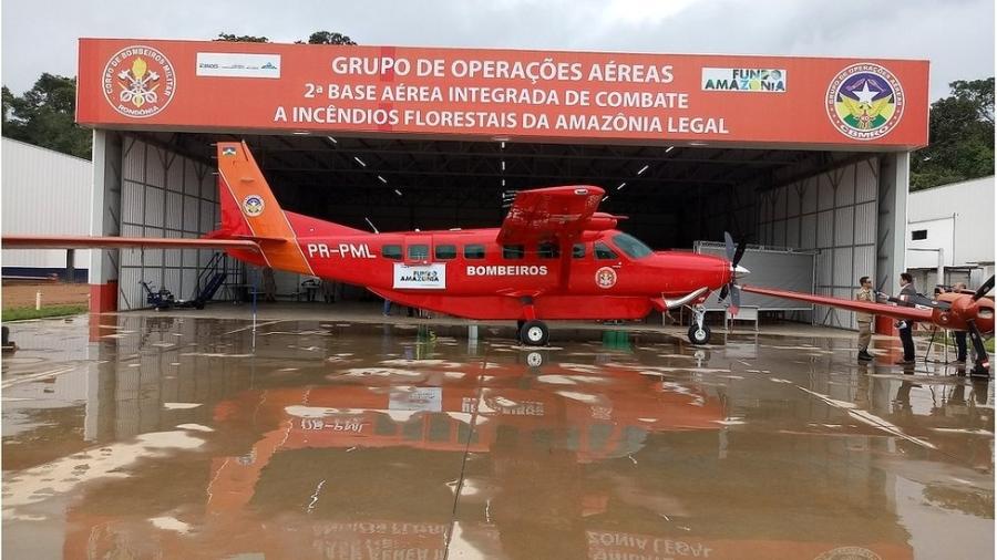 Avião custou R$ 12 milhões e foi entregue em dezembro do ano passado à 2° Base Aérea Integrada de Combate a Incêndios Florestais da Amazônia Legal em Porto Velho - Corpo de Bombeiros de Rondônia