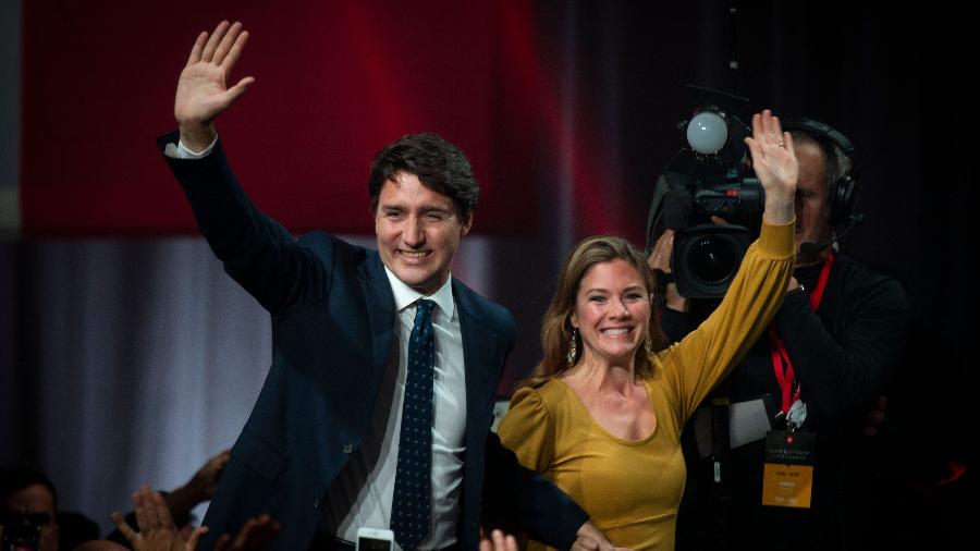 Justin Trudeau, primeiro-ministro do Canadá, e a esposa Sophie Grégoire - Sebastien St-Jean/AFP