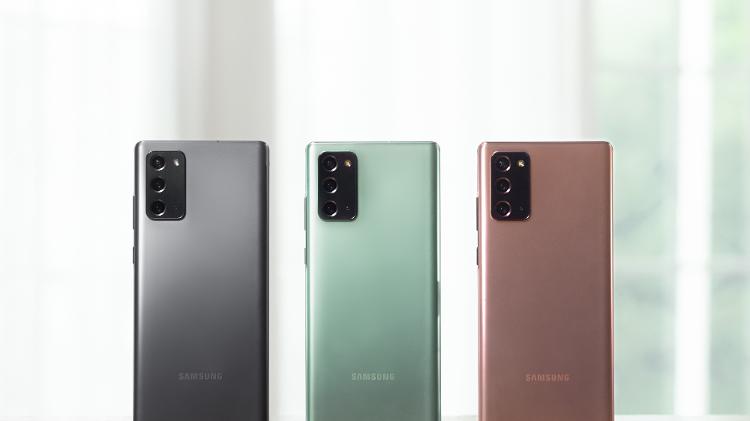 Novas opções de cores do Galaxy Note 20 - Divulgação - Divulgação