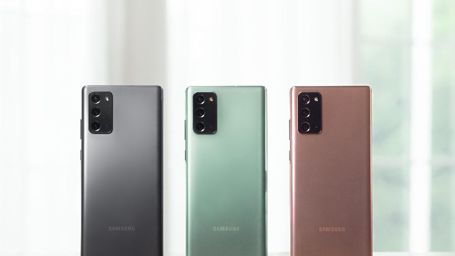 Opções de cores do Galaxy Note 20 - Divulgação