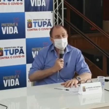 O secretário de Saúde de Tupã (SP), Miguel Ângelo de Marchi: "Estamos já na fase de escolher quem são os pacientes que vão ser internados" - Reprodução/TV Tem