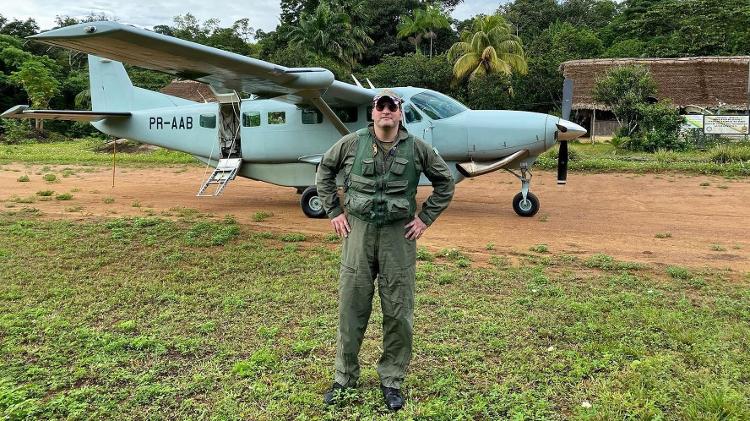 O comandante Guilherme Irber, durante ação na Amazônia