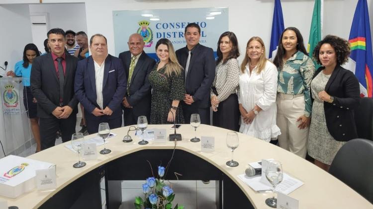 Posse da administradora de Fernando de Noronha, Thallyta Figuerôa, em 2023