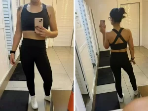 'Ótimo para treinar': conjunto de legging e top para academia custa R$ 40