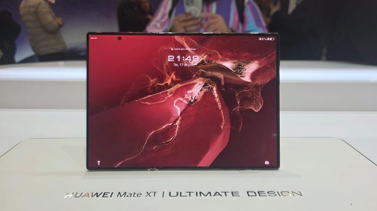 Mate XT Ultimate Design tem formato inédito e marca a volta da Huawei ao mercado de smartphones no Brasil Mate XT Ultimate Design tem formato inédito e marca a volta da Huawei ao mercado de smartphones no Brasil