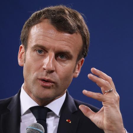04.abr.2019 - O presidente da França Emmanuel Macron - Ludovic Marin/AFP
