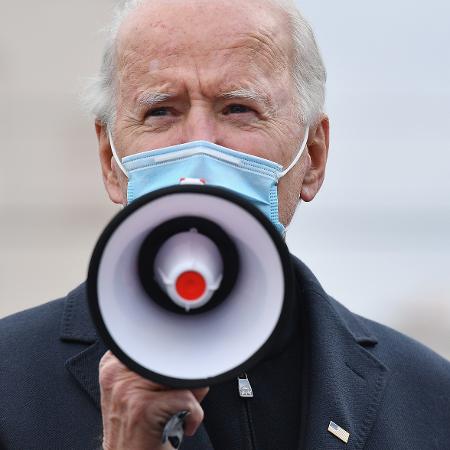 Joe Biden discursa em Scranton - Angela Weiss / AFP