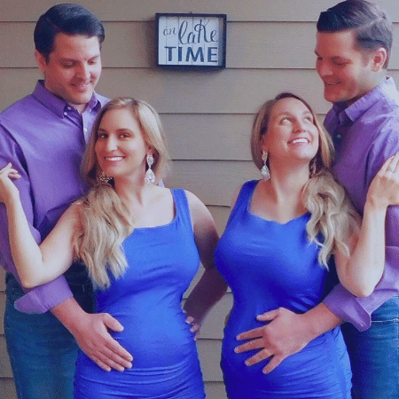 Gêmeas casadas com gêmeos têm bebês quase juntas - Reprodução/Instagram