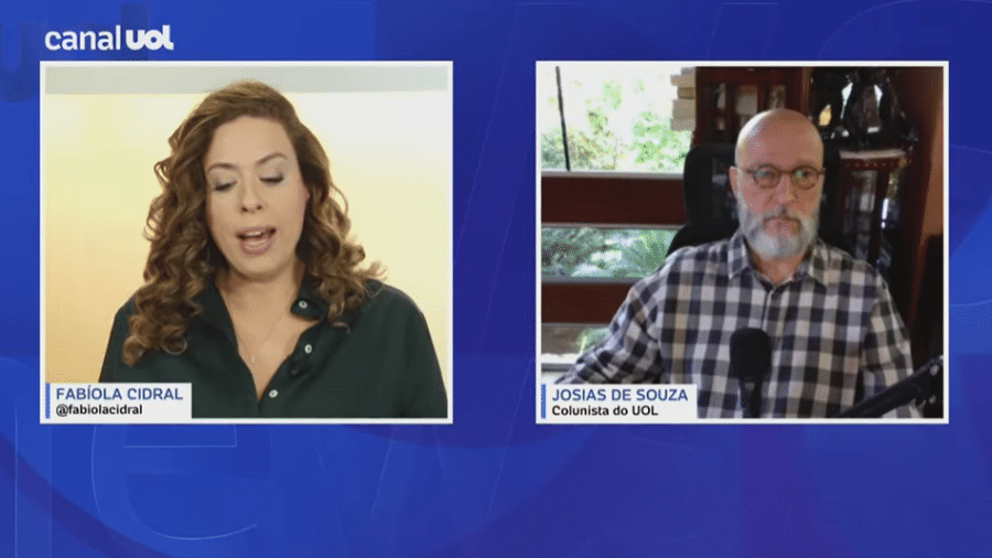 26.mai.21 - Josias de Souza participa do UOL News - Reprodução