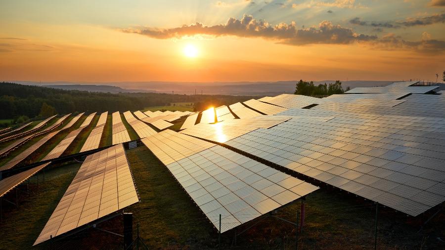Painéis solares para captação de energia fotovoltaica