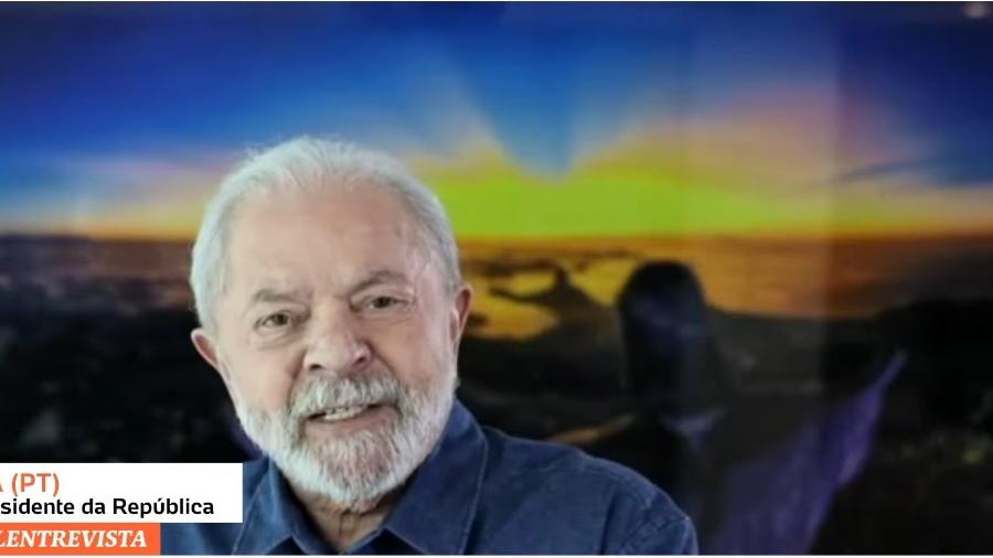 Lula durante entrevista ao UOL News - Rperodução