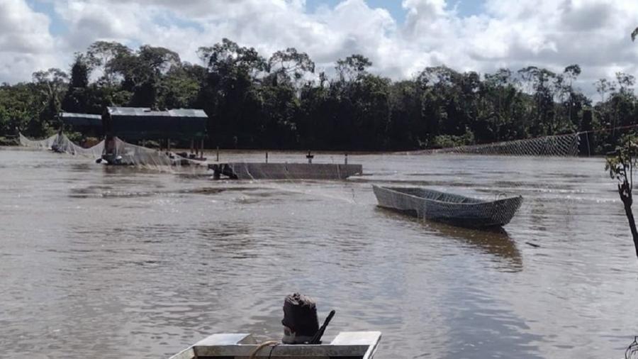 Base federal na TI Yanomami é alvo de atentado - Ibama/Divulgação