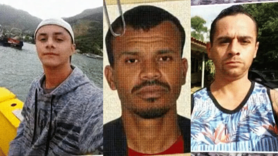Da esquerda para direita: Matheus Eduardo da Silva, Maicon Souza Santa Roza e Jefferson Junio Ramos Diogo morreram durante a Operação Escudo no Guarujá, mas não moravam no local, segundo testemunhas
