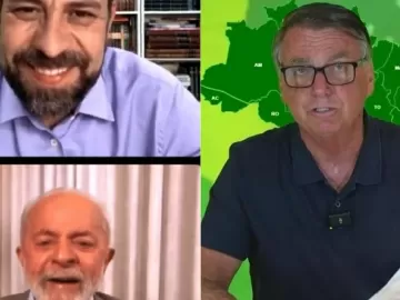 Em lives simultâneas, Lula exalta Boulos, e Bolsonaro quase não cita Nunes