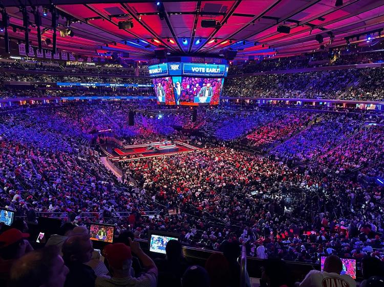 Madison Square Garden, em Nova York, sediou evento de campanha de Donald Trump