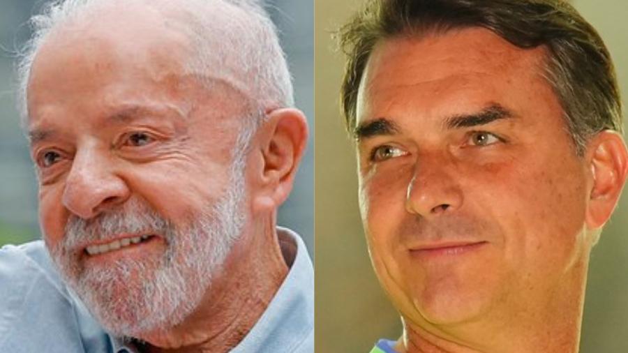 Lula e Flávio Bolsonaro