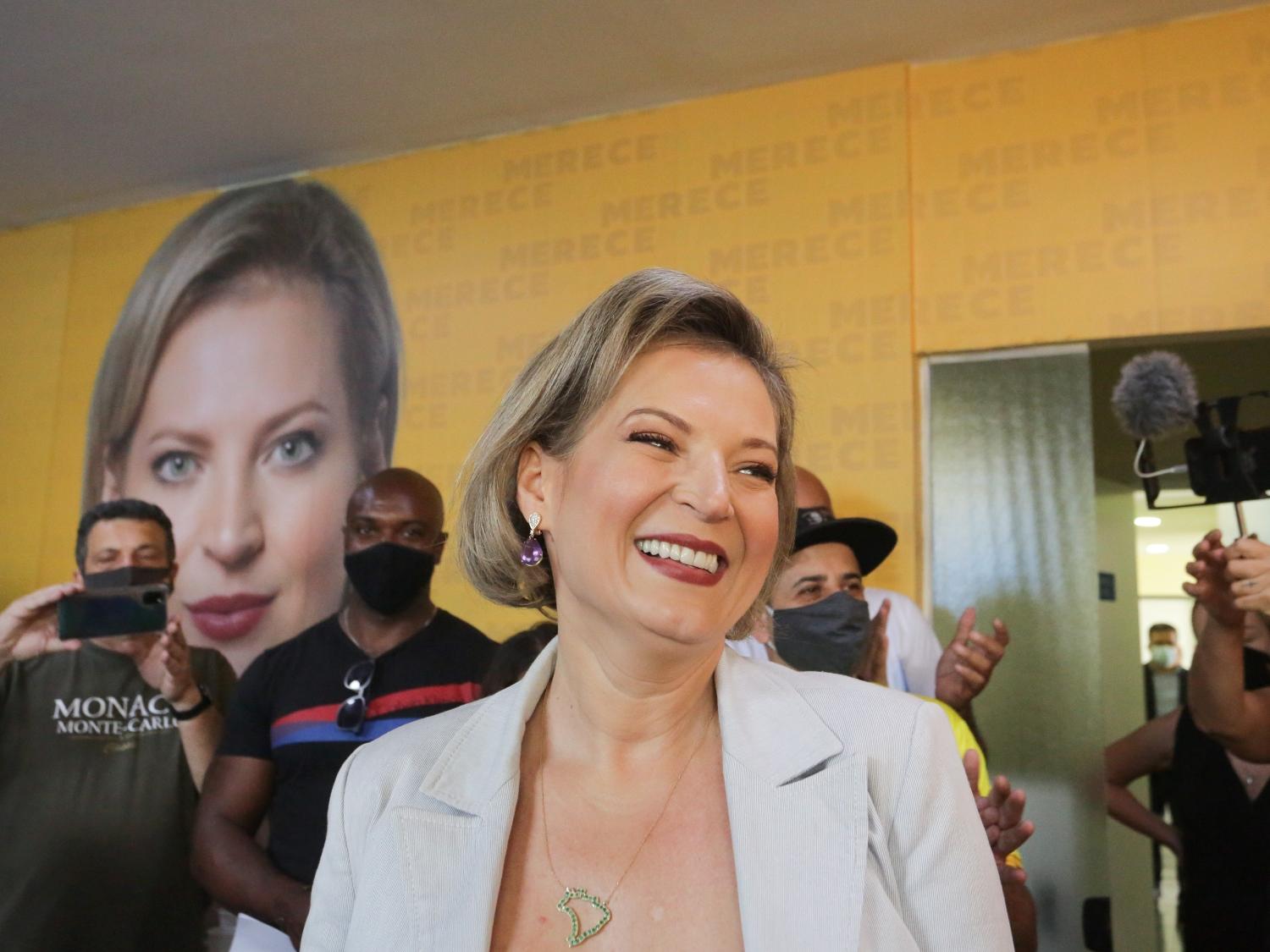 13 out. 2020 - Joice Hasselmann (PSL) participa coletiva de imprensa com candidatas mulheres na sede do partido, na Avenida Nove de Julho, região dos Jardins. - FÁBIO VIEIRA/ESTADÃO CONTEÚDO