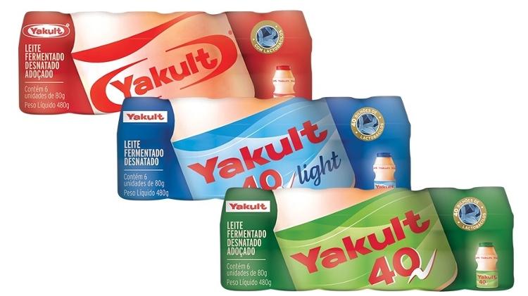 O logotipo do Yakult está em tamanho maior nas novas embalagens