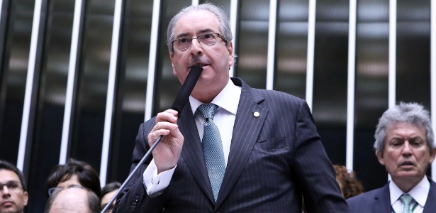 Cunha durante a votação do impeachment na Câmara, em abril - Antônio Augusto/Câmara dos Deputados