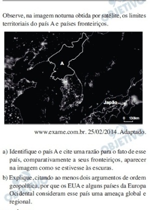 Questão 1 geografia Fuvest - Reprodução/UOL - Reprodução/UOL