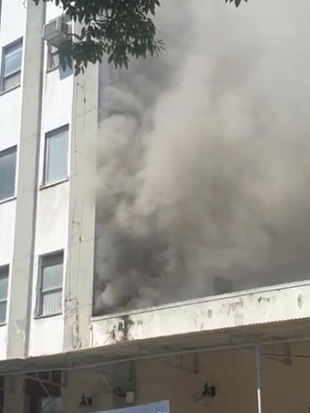 Incêndio do Hospital Geral de Bonsucesso começou por volta das 10h - Reprodução/ Redes sociais