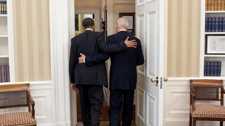 Barack Obama e Joe Biden, na Casa Branca - Reprodução/Twitter