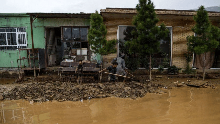 Foto de agosto de 2020, quando vilarejos ficaram inundados e 162 morreram em decorrência das chuvas - AFP