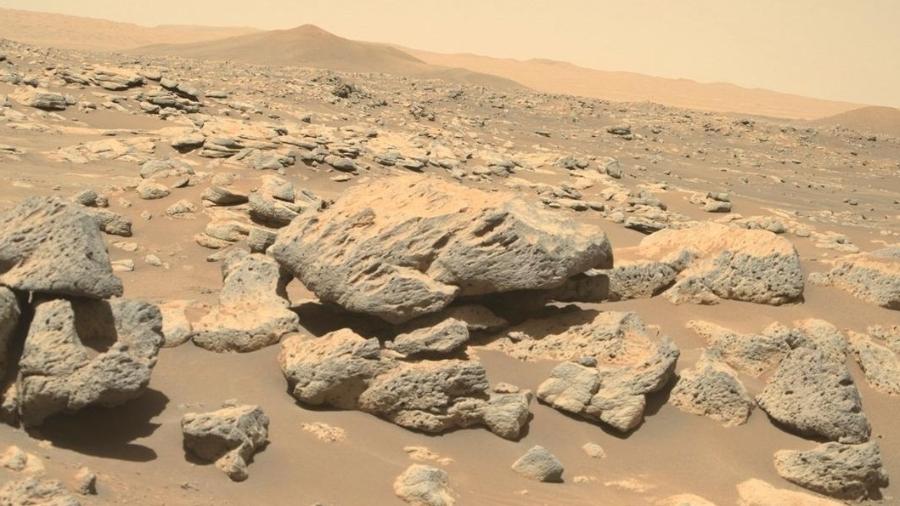 Rochas de Marte registradas pelo robô Perseverance - Nasa/JPL-Caltech