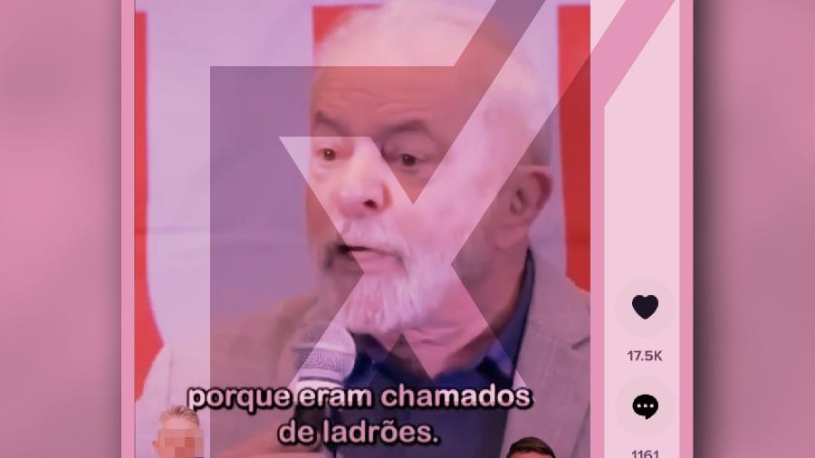 11.mai.2022 - É enganoso e está fora de contexto vídeo no TikTok em que Lula chama colaborador da Petrobras de corrupto - Projeto Comprova