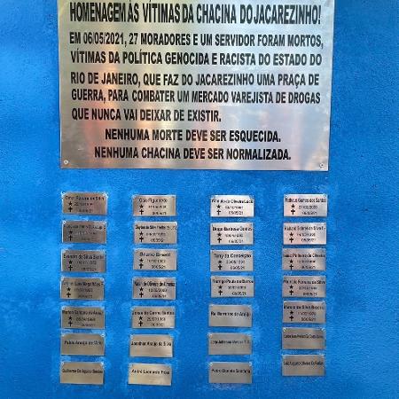 Memorial às vítimas da Chacina do Jacarezinho - Divulgação - Divulgação