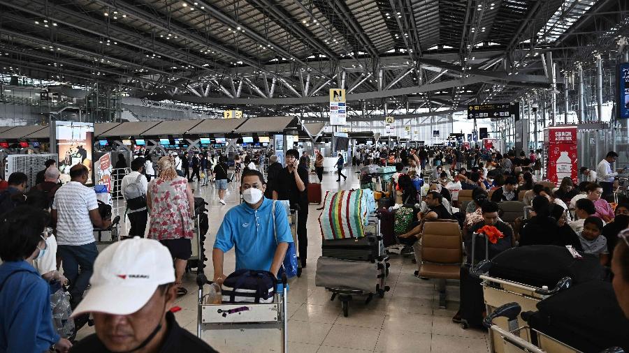 O Aeroporto Internacional Suvarnabhumi, maior de Bangkok