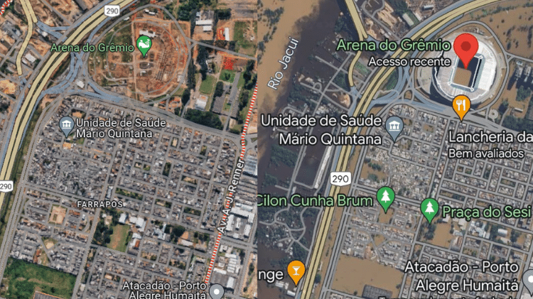 Enchente invadiu o bairro Farrapos, um dos mais pobres da capital, no início de maio  Enchente invadiu o bairro Farrapos, um dos mais pobres da capital, no início de maio