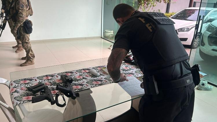 Armas achadas durante a Operação Martellus, em Boa Vista