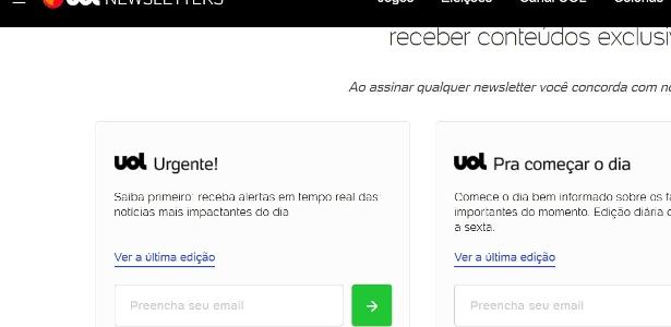 UOL lança newsletter com alerta de breaking news