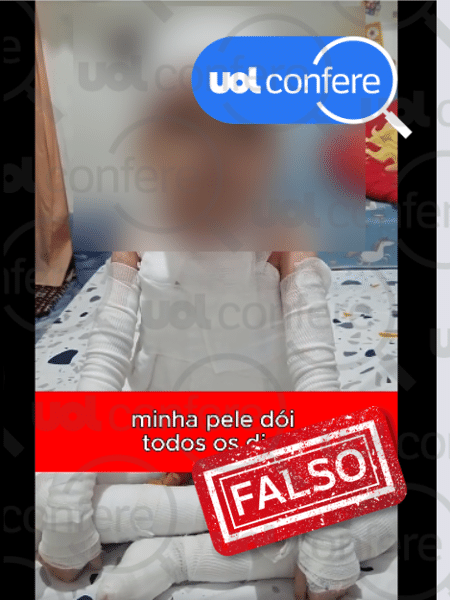 08.mai.2025 - Post altera vídeo de menina com IA em falsa campanha 08.mai.2025 - Post altera vídeo de menina com IA em falsa campanha