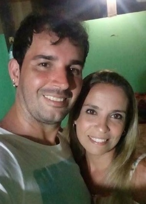 Flávia Ahrends e o marido, Eduardo Baptista - Arquivo Pessoal