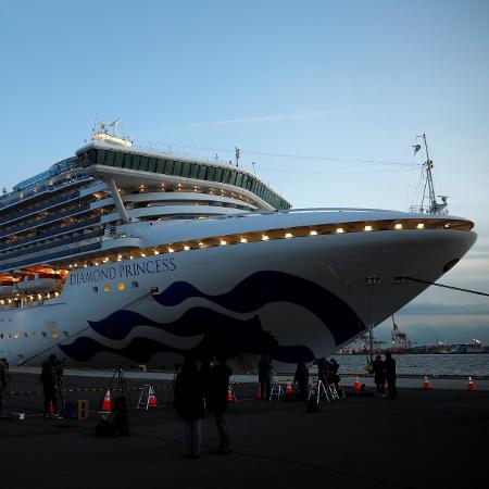 O navio Diamond Princess está atracado em Yokohama, no Japão - REUTERS/Kim Kyung-Hoon