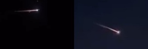 Resto da SpaceX? ?Bola de fogo? é vista no céu de várias cidades do Brasil (Foto: Reprodução de vídeo)