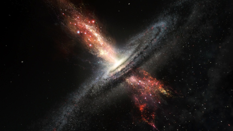 Estrelas se formando em interior de buraco negro supermassivo - ESO / M. Kornmesser