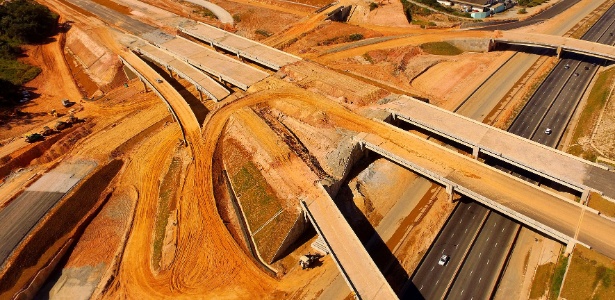 21.jun.2018 - Vista aérea das obras do Rodoanel Norte - Luis Moura/WPP/Estadão Conteúdo