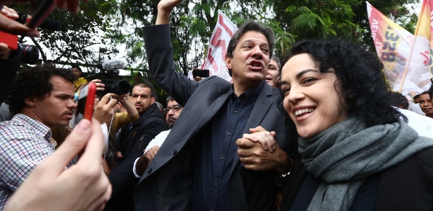 Haddad fez campanha no Rio ao lado da candidata petista ao governo do estado, Márcia Tiburi, nesta terça-feira (28)