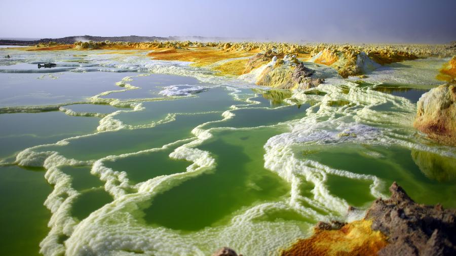 Fontes geotérmicas de Dallol, na Etiópia - Carl Court/Getty Images