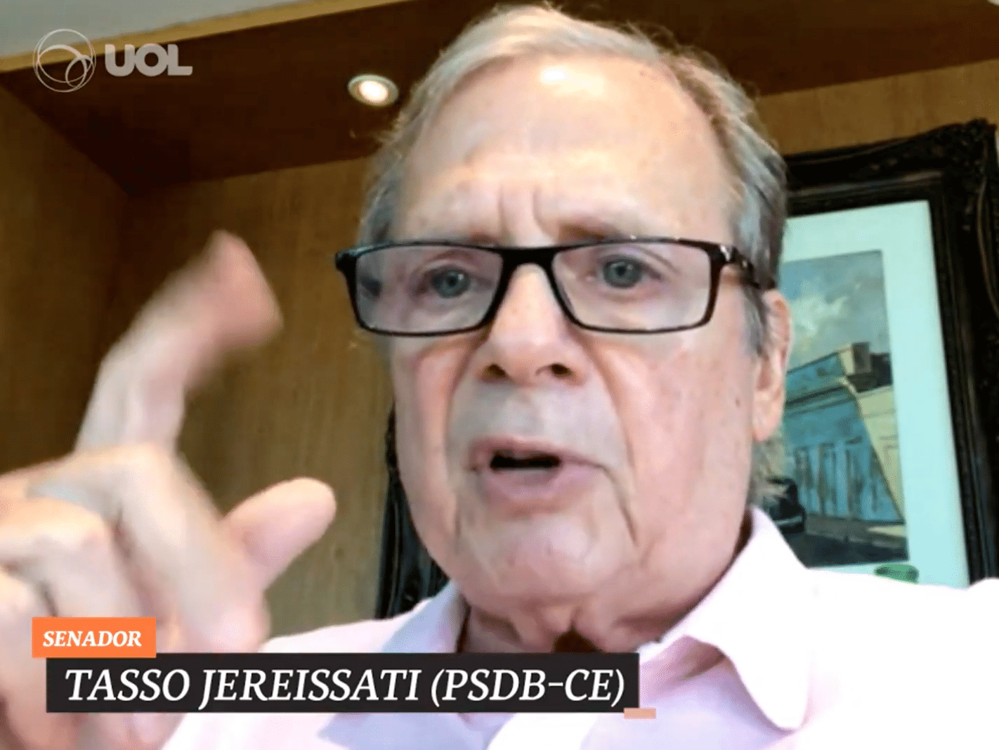 O meu PSDB não vai estar do lado de Bolsonaro, diz senador Tasso Jereissati