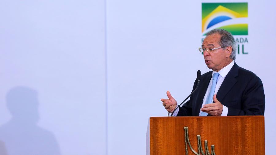 O ministro da Economia, Paulo Guedes, em cerimônia no dia 13 de julho - Wallace Martins/Futura Press/Estadão Conteúdo