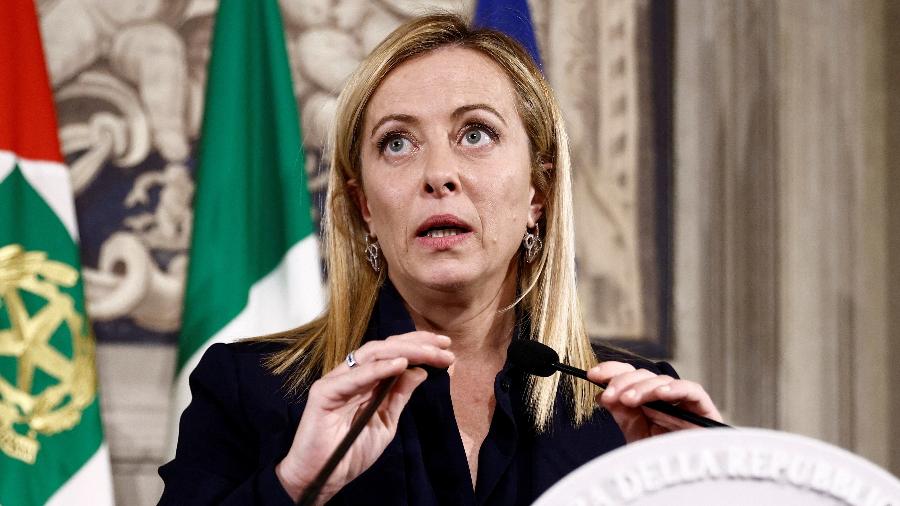 Giorgia Meloni, primeira-ministra e líder da extrema-direita na Itália - REUTERS/Guglielmo Mangiapane