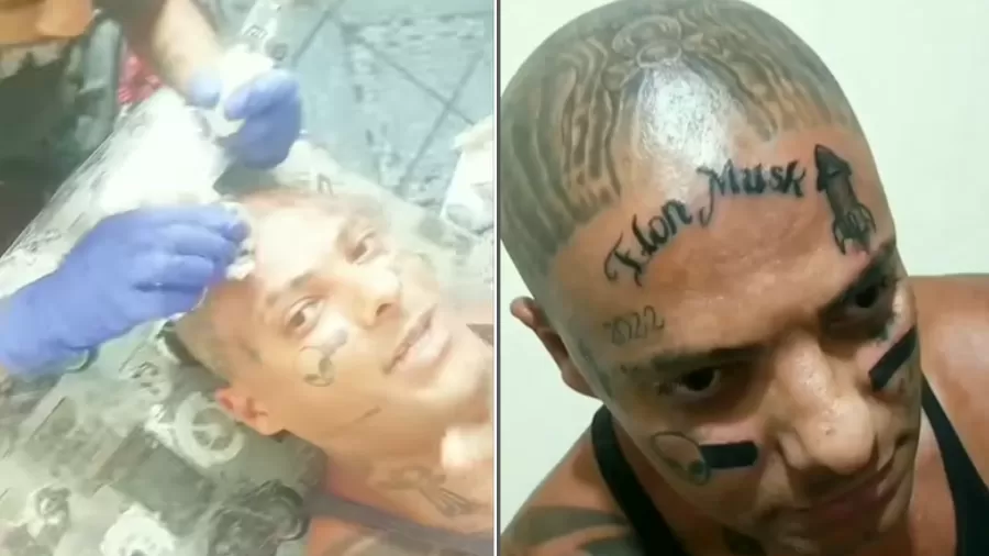 #Brasil: Homem tatua nome de Elon Musk na testa para mandar recado ao bilionário