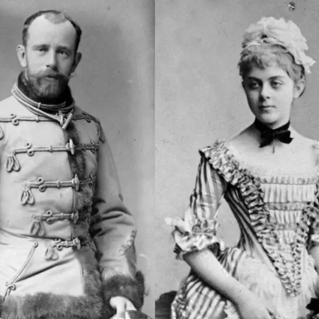 O príncipe Rodolfo e sua amante, Maria Vetsera - Domínio Público